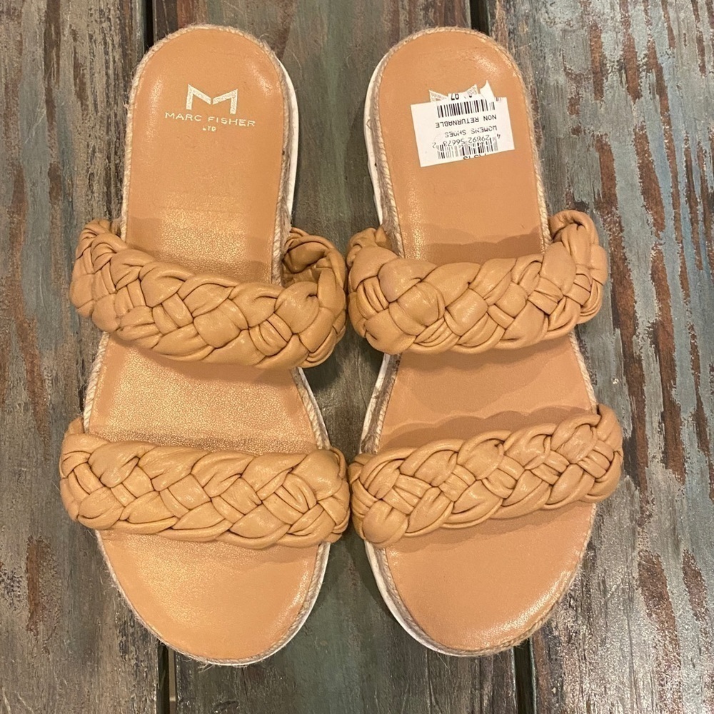 Marc Fisher Jaimee Sandals Slides Flat Espadrille… - image 7
